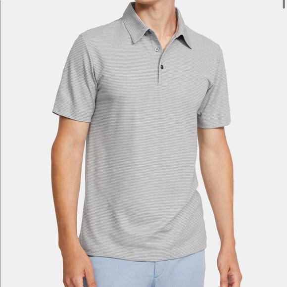 Theory Other - Theory men’s grey striped polo shirt